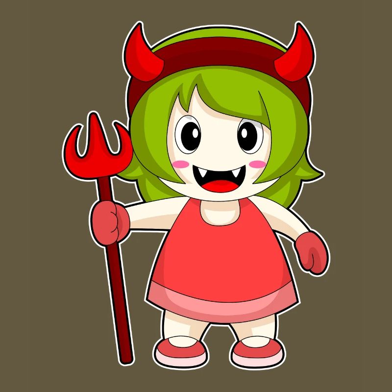 Les filles Halloween Devil Trident