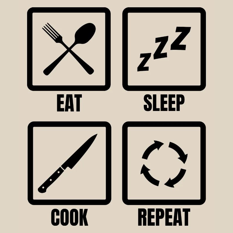 Kochen Tägliche Routine