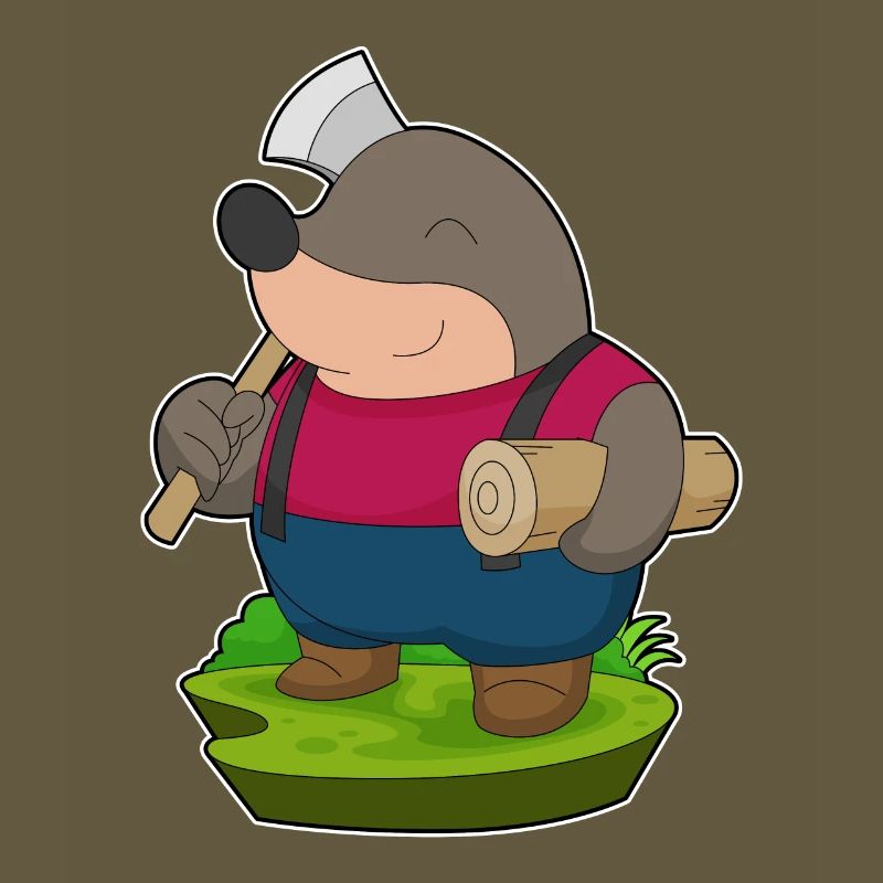 Mole Lumberjack Axe Forest