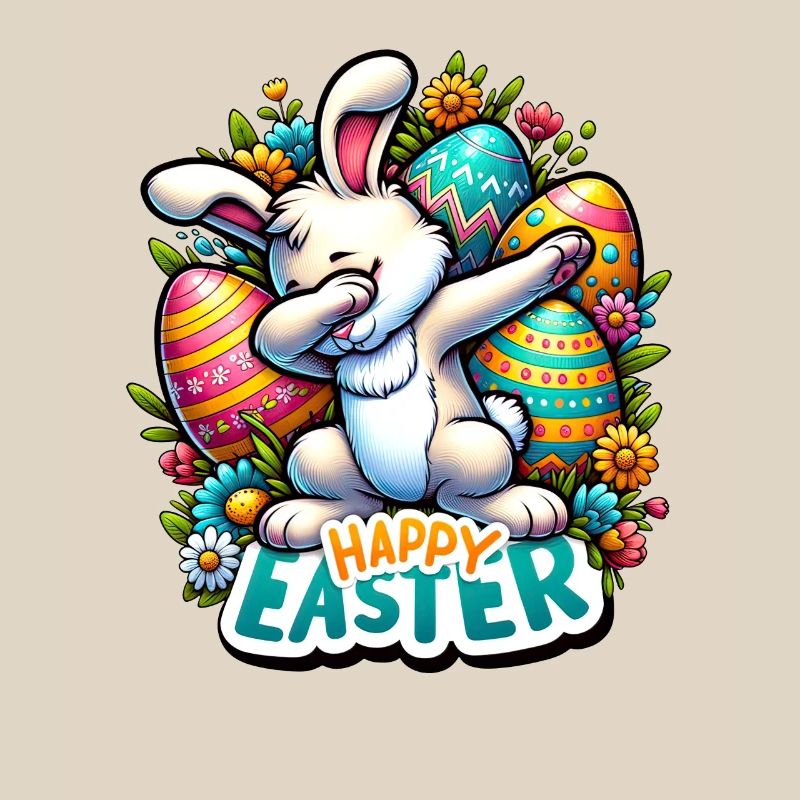 Happy Easter – Cute Easter Bunny with Dab Pose