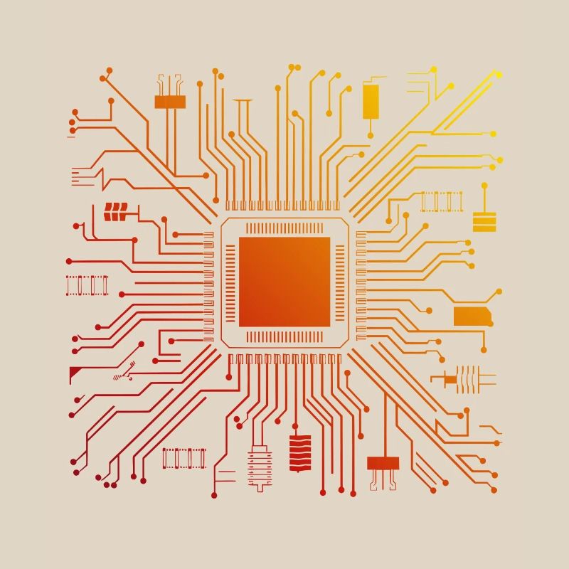 Tech Computer Motherboard Abstract Microchip