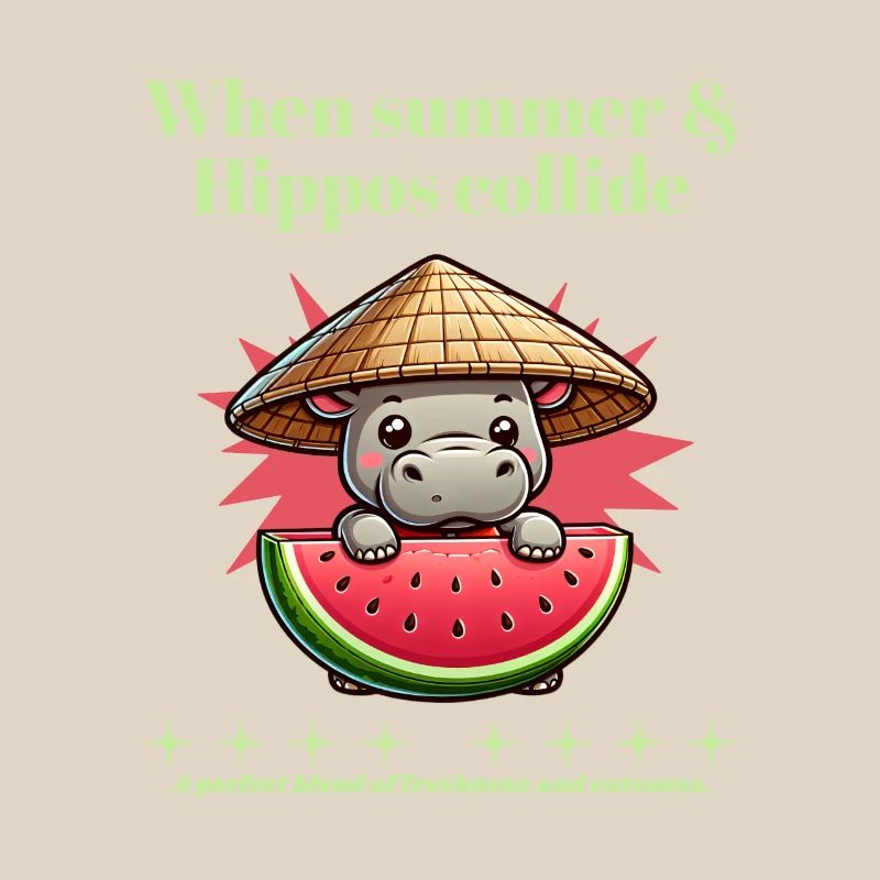 Hippopotame à la pastèque