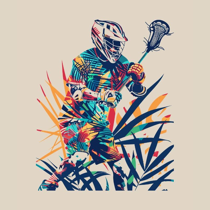 Lacrosse Player Comic Look
