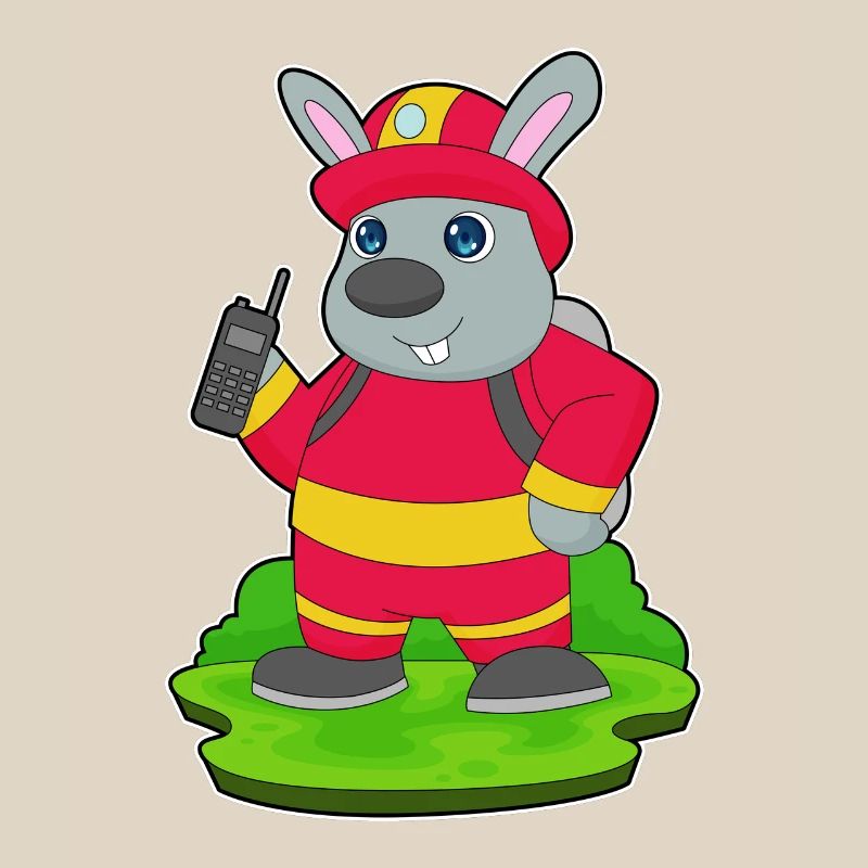Rabbit Firefighter Fire Brigade