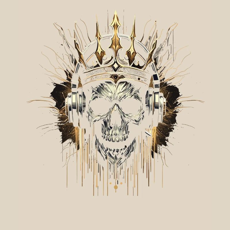 Gaming Skull with Crown