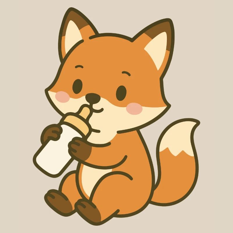Durstiger Babyfuchs