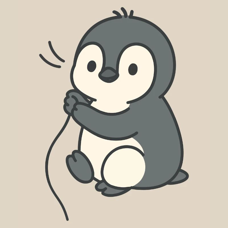 Cuddly chick penguin