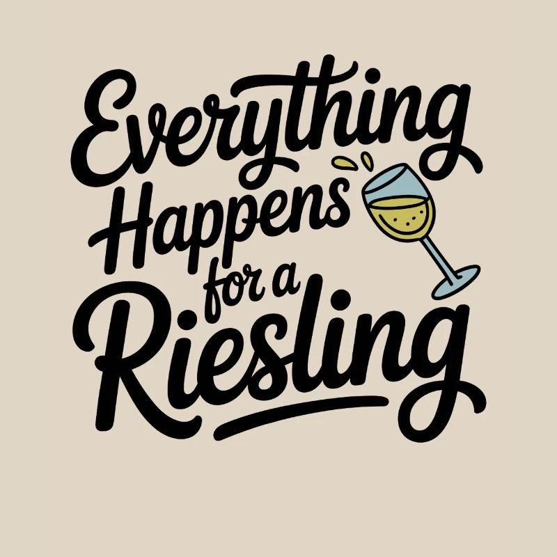Wine Wine Drinker Everything Happens For A Riesling