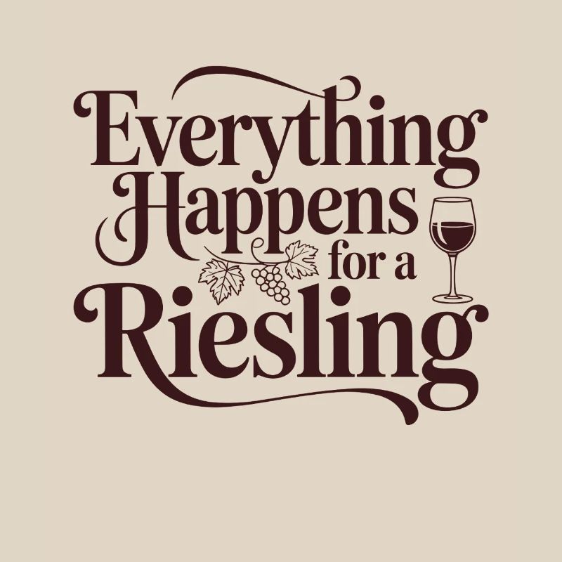 Wine Wine Drinker Everything Happens For A Riesling