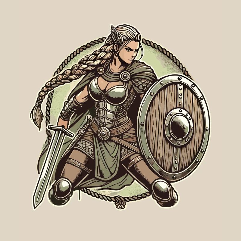 Guerrier avec bouclier et épée