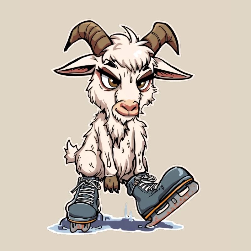 Grumpy goat skating