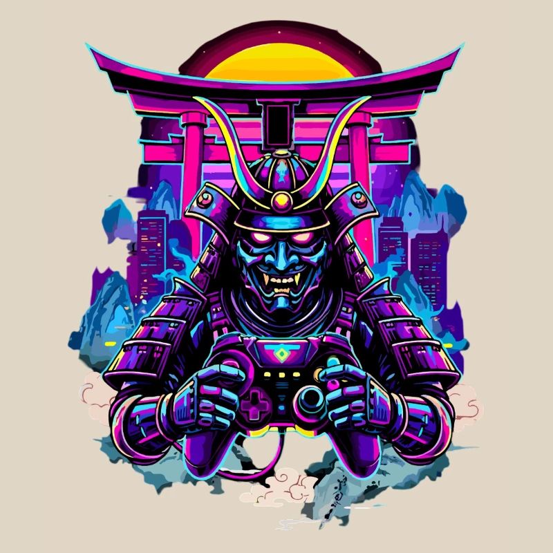 Samurai Maske gaming Controller Sythwave gaming 