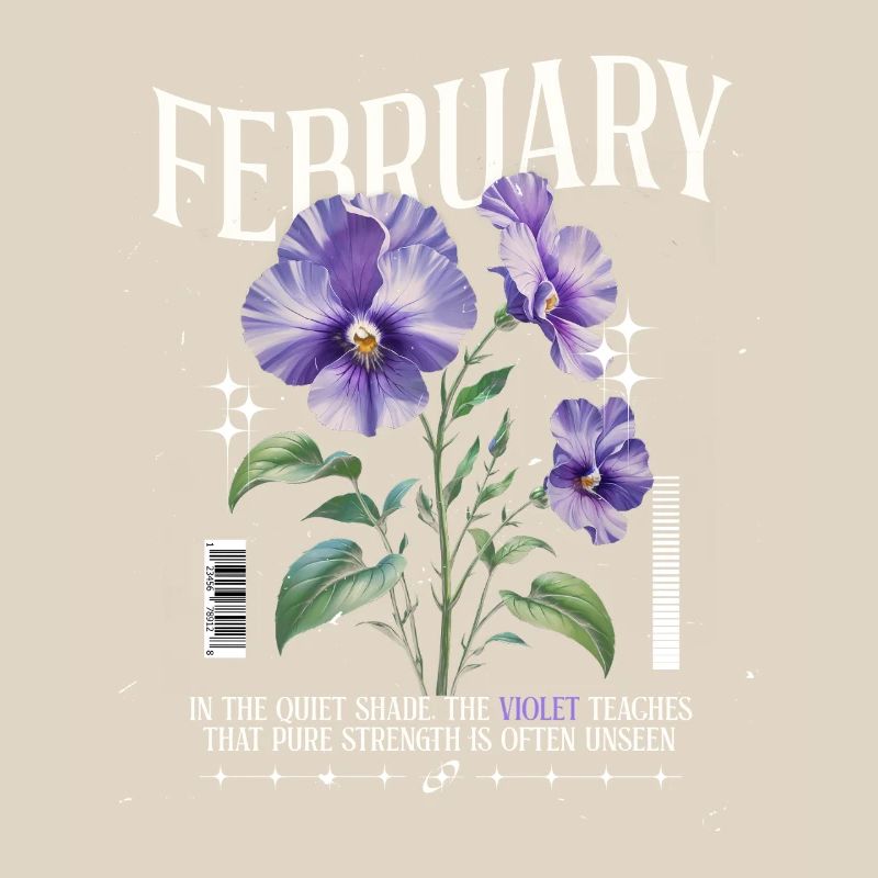 Février Violette Naissance Fleur
