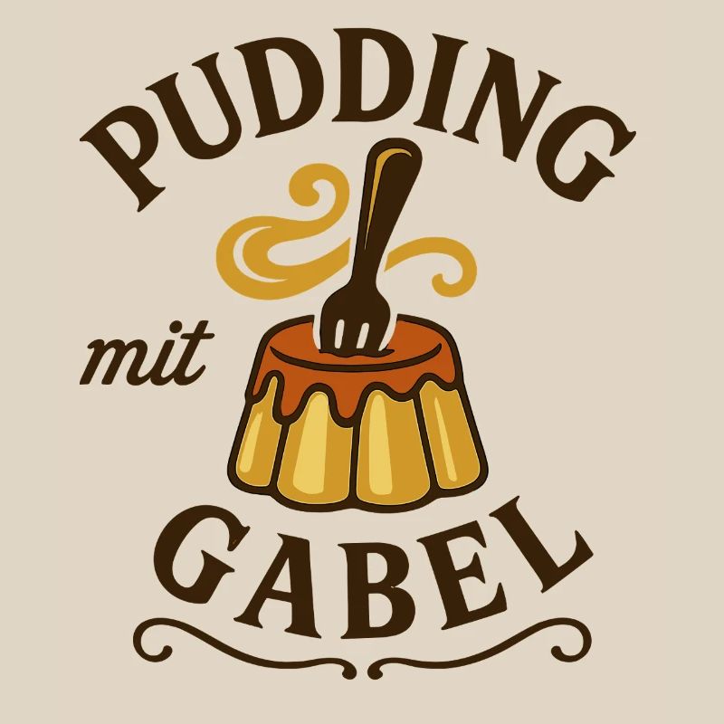 Pudding mit Gabel
