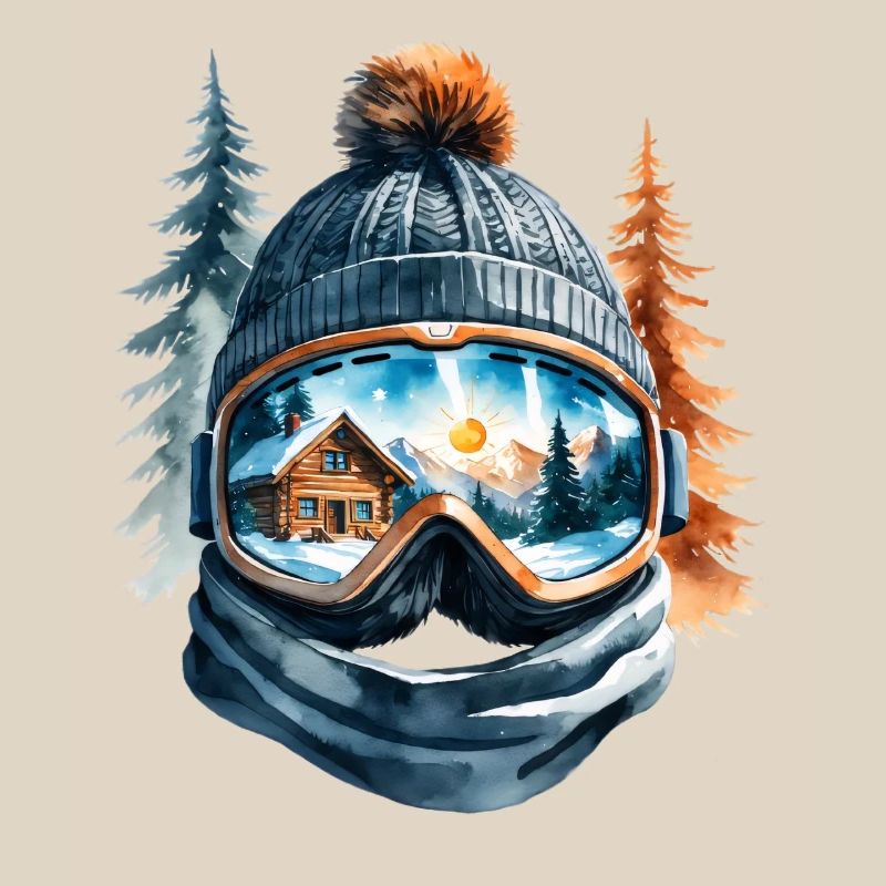 Winter Landscape Reflection Goggles