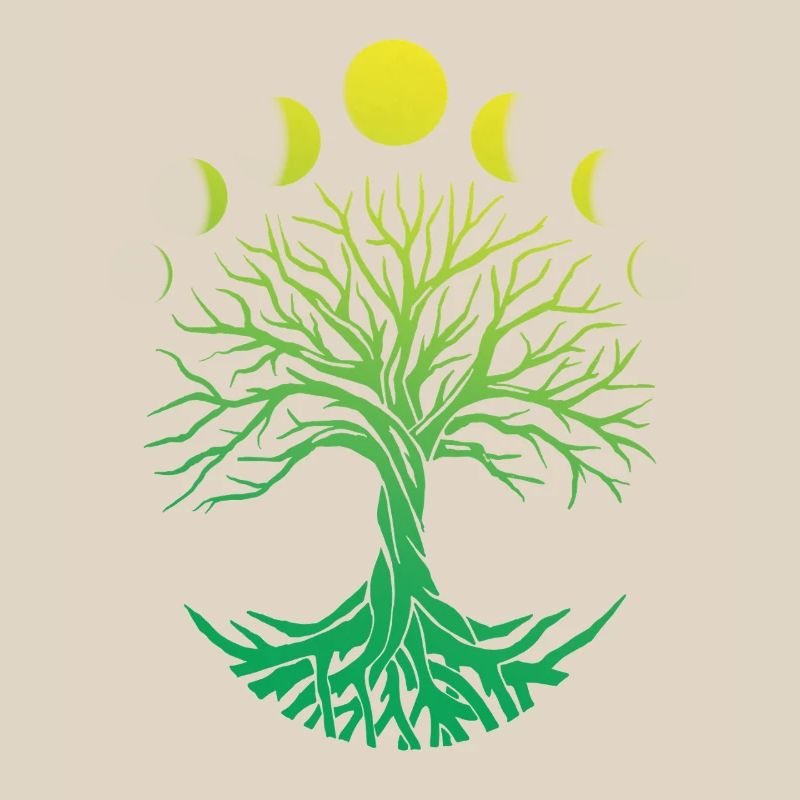 Tree Circle Moon Phases