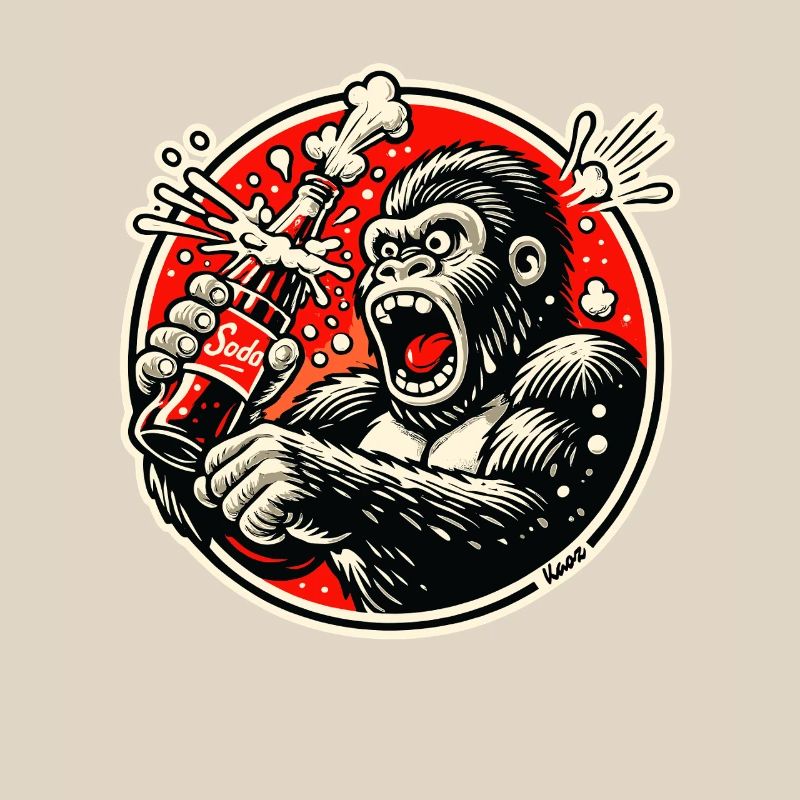 Soda Gorilla dans un comic rétro