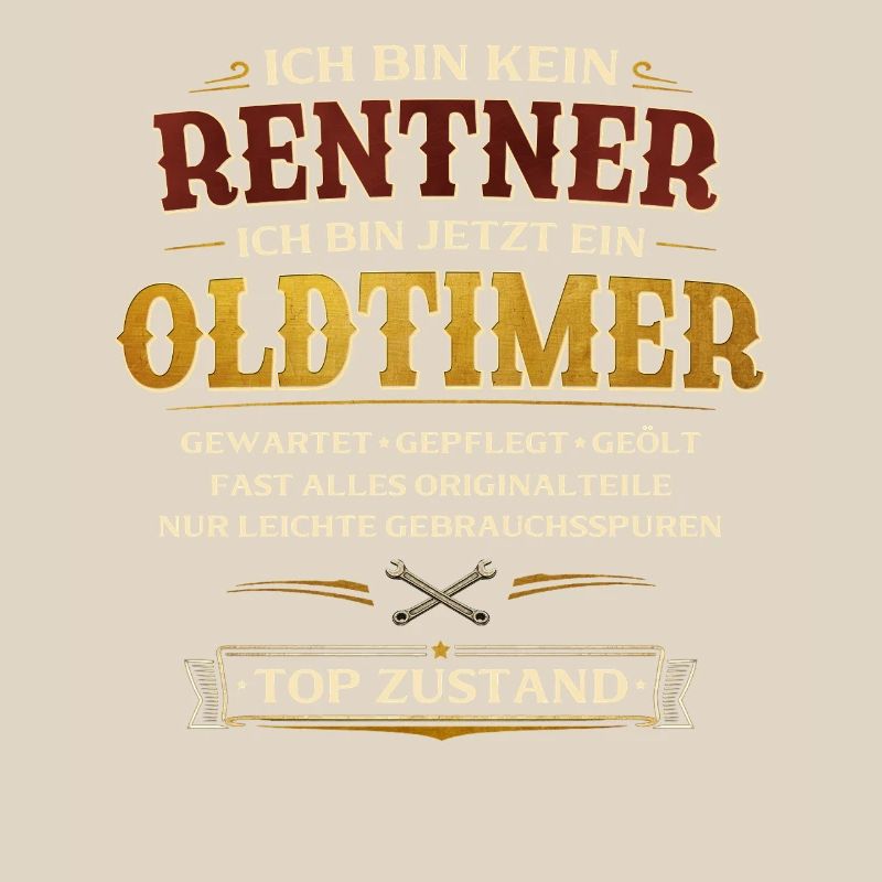 Rente Geschenk Mann Rentner Ruhestand Oldtimer