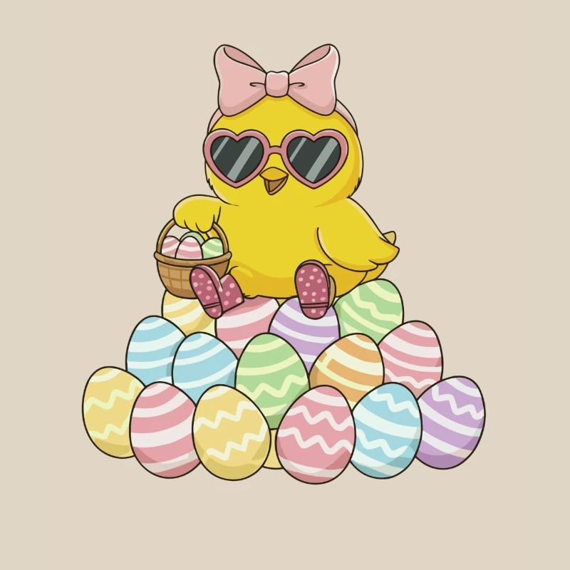 Pastel Chick Easter Egg Parade