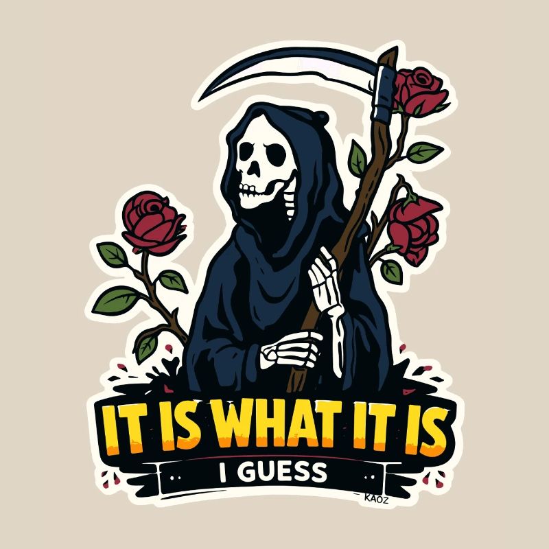 Grim Reaper with Roses Meme