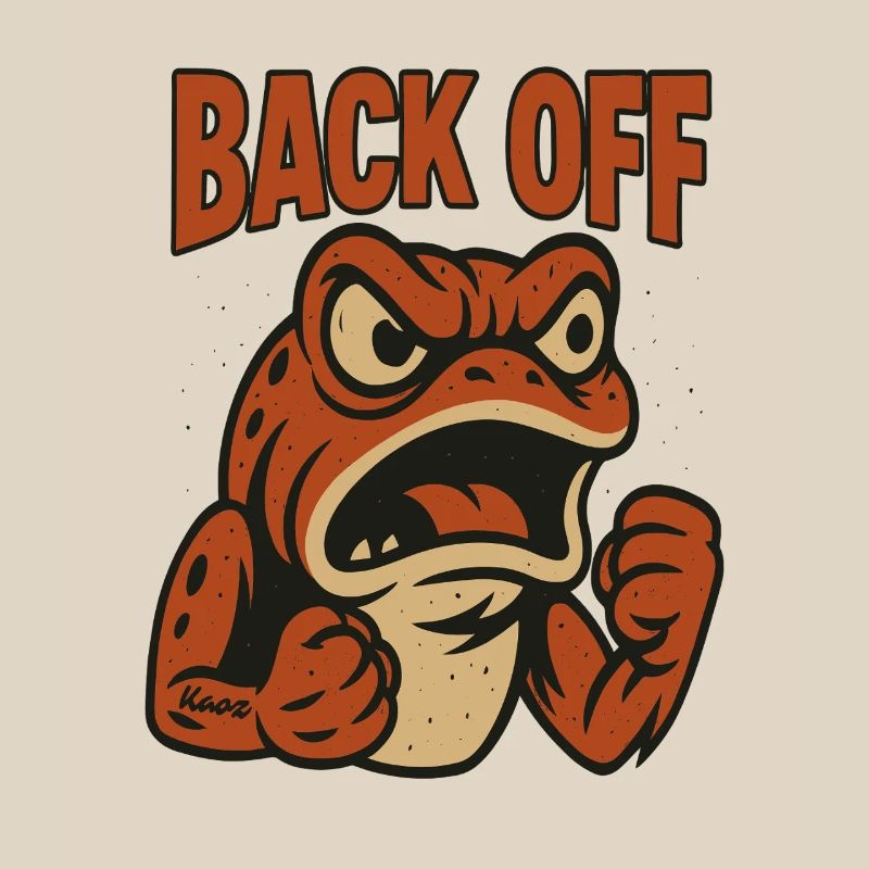 Back Off Angry Frog Patch