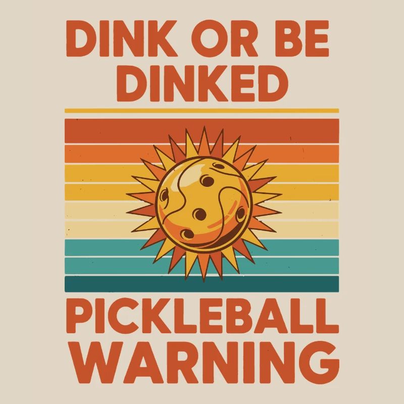 Pickleball-lustiger Spieler Dink Oder Werde Dinked