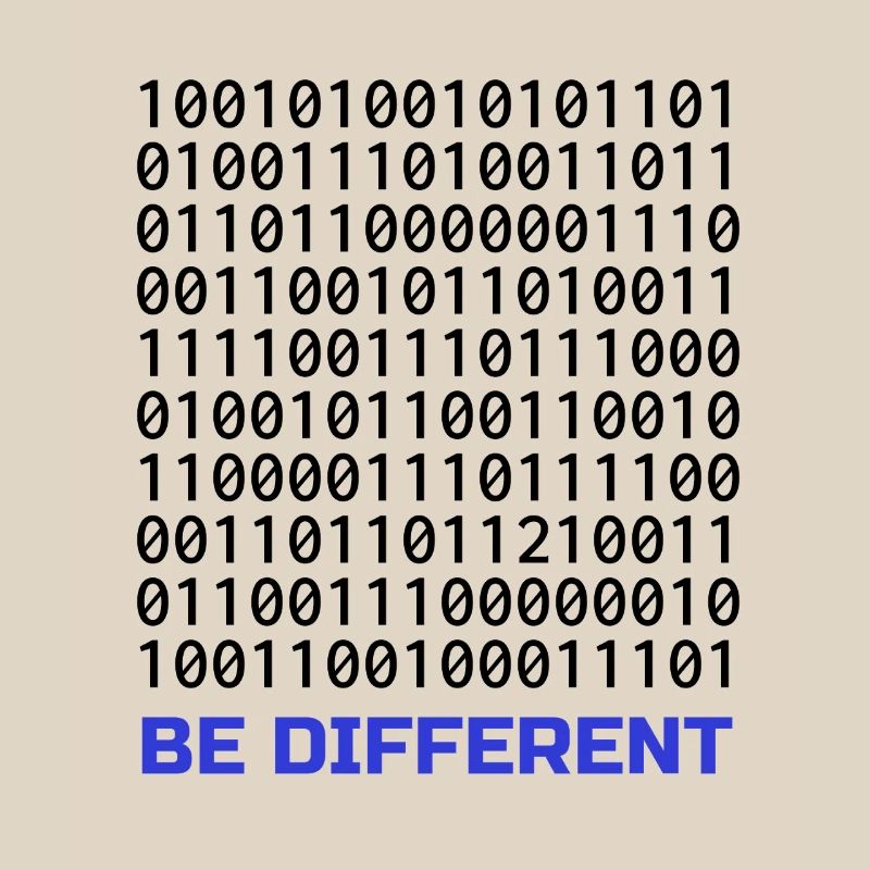 Be Different: Binäres Muster mit Botschaft