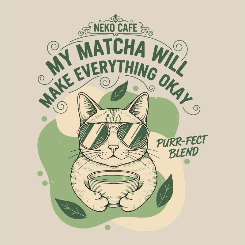 Mein Matcha wird alles gut machen, Neko Café