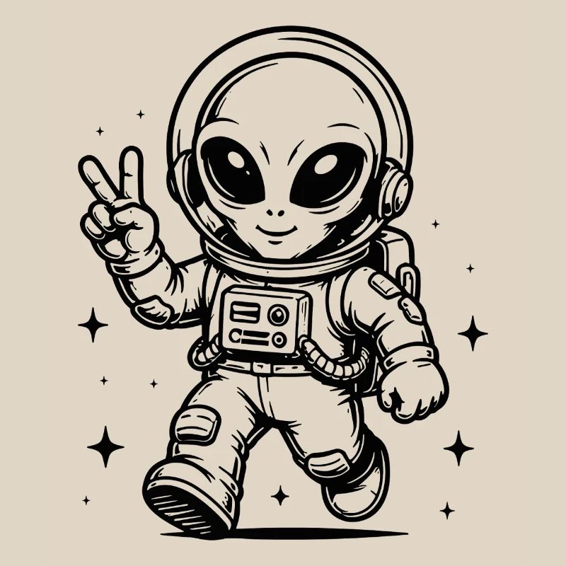 Astronaute Paix extraterrestre dans l’espace