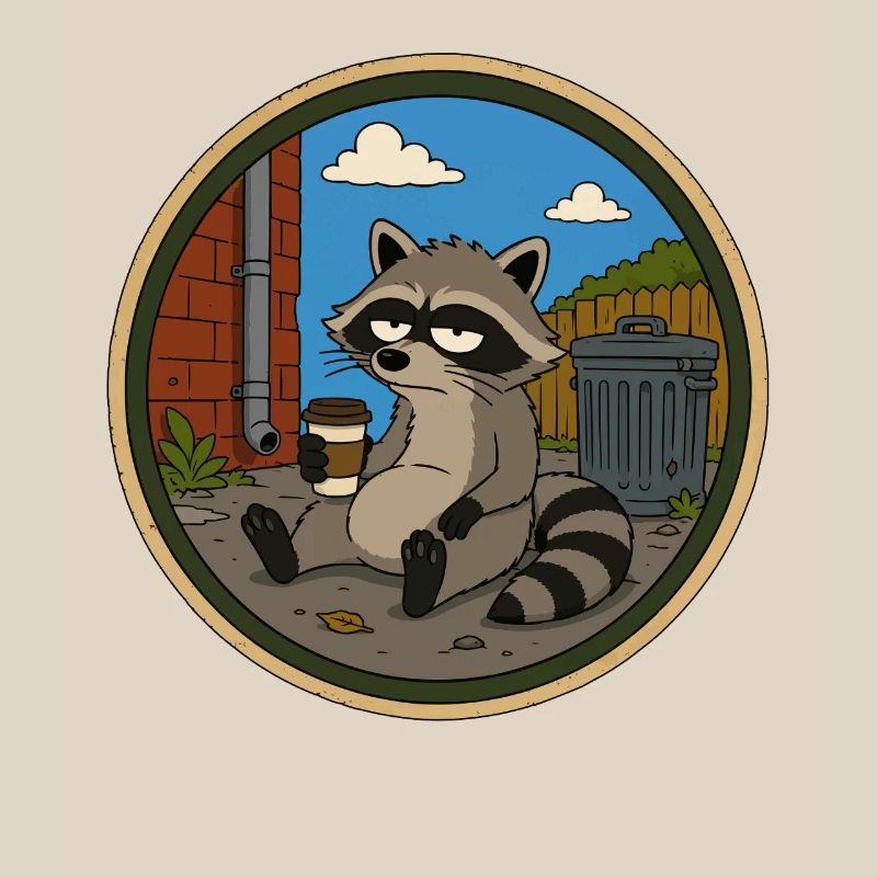 Waschbär in der Kaffeepause