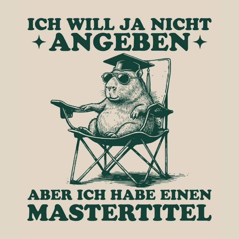Mastertitel Capybara mit Master Abschluss