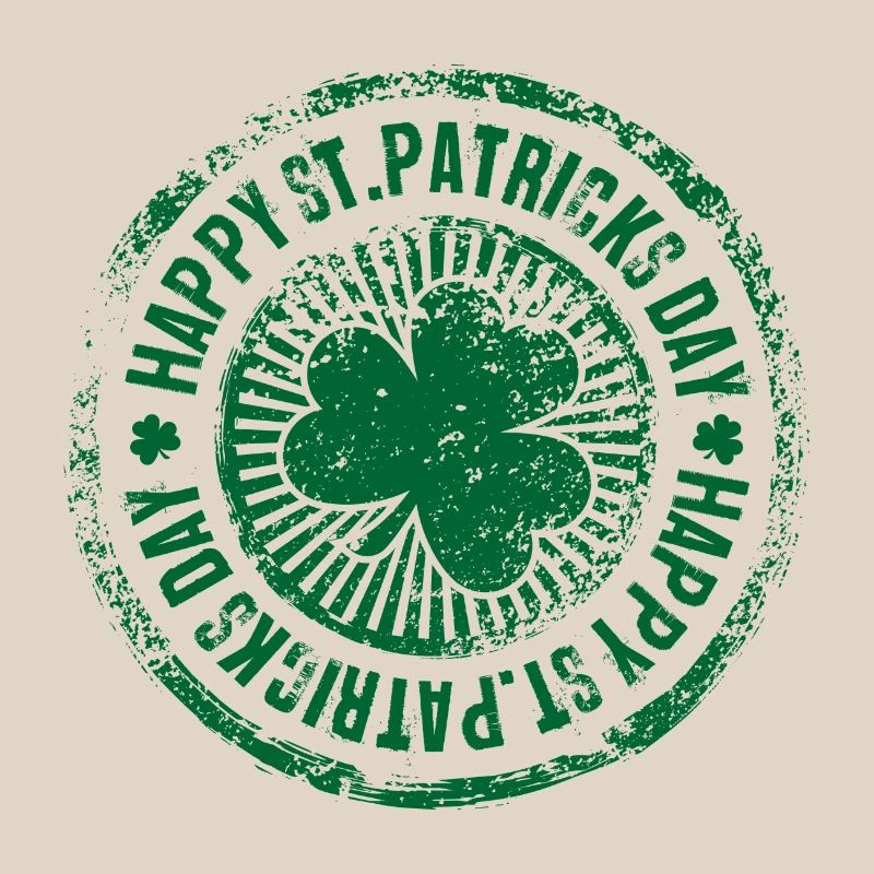 St Patrick's Day Green Stamp Circle