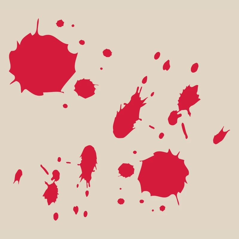 Red Paint Splashes Abstract Pattern