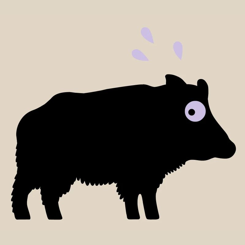 Angstschwitzendes Wildschwein