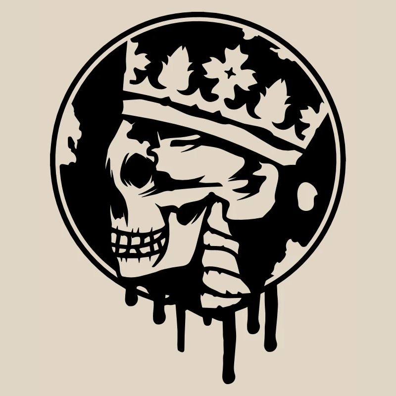 Skull with a crown