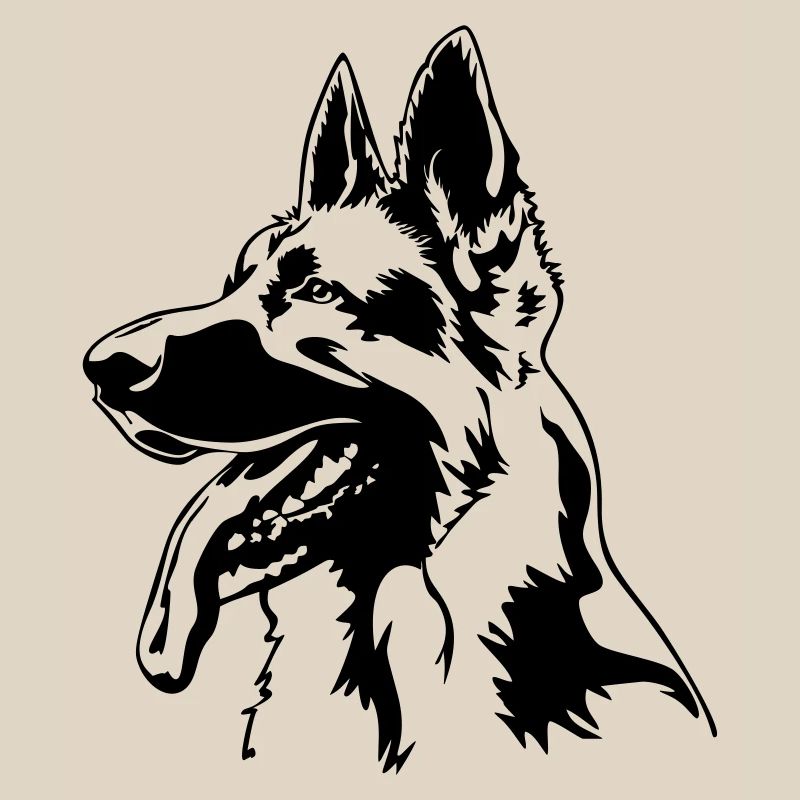 German shepherd head