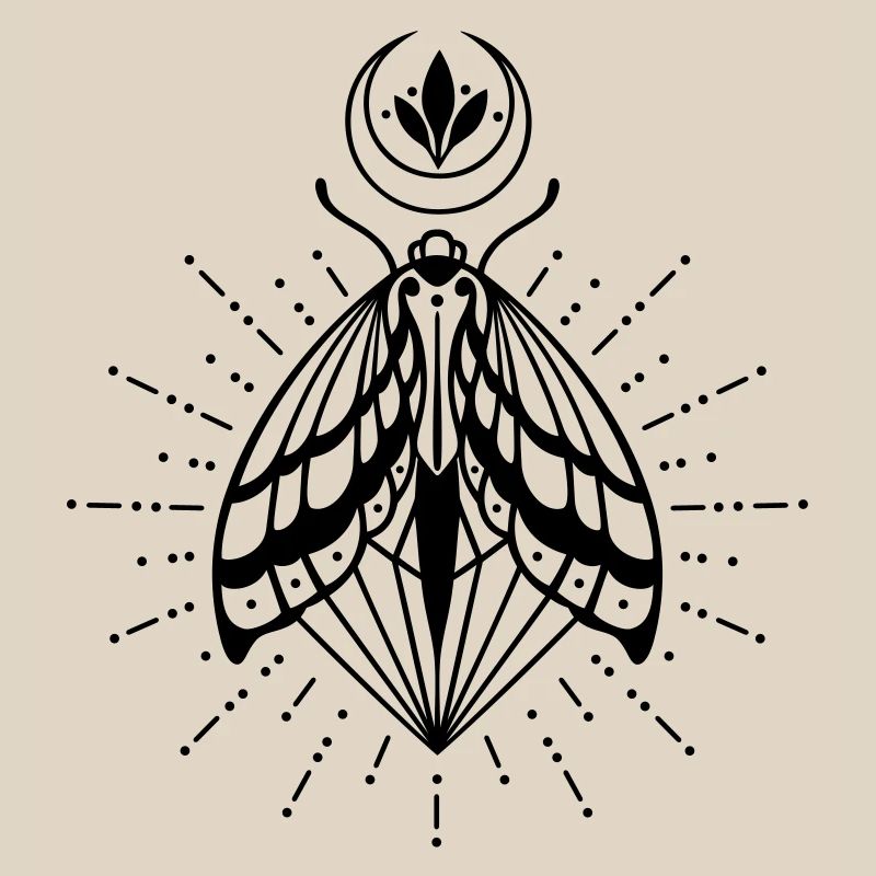 Moth moon crystal diamond firefly