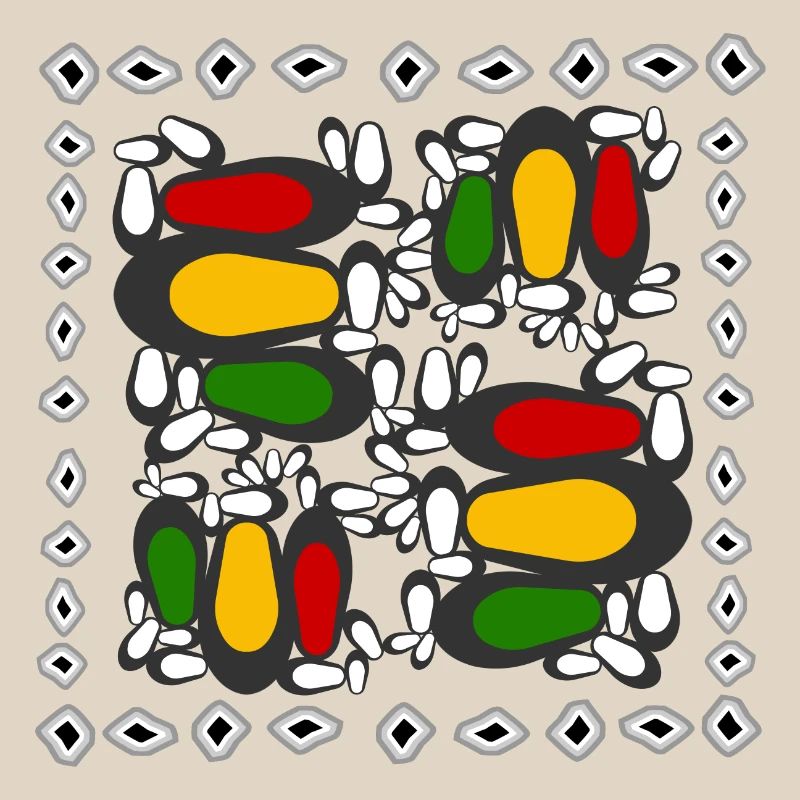 Abstract Colored Pattern on Black