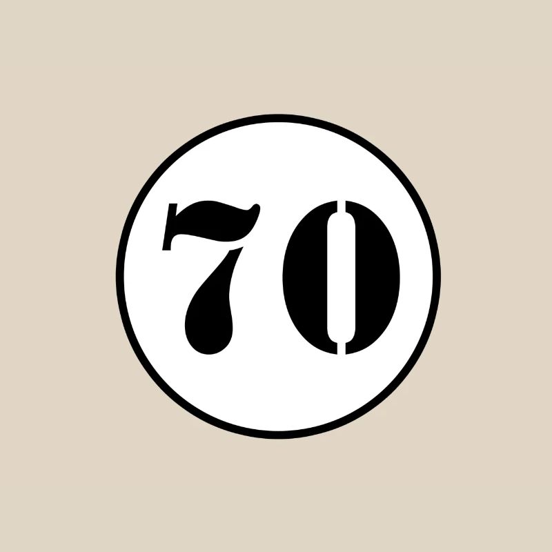 NUMMER 70 Siebzig Geburtstag Geschenk