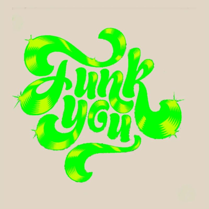 Conception de texte punk néon vert