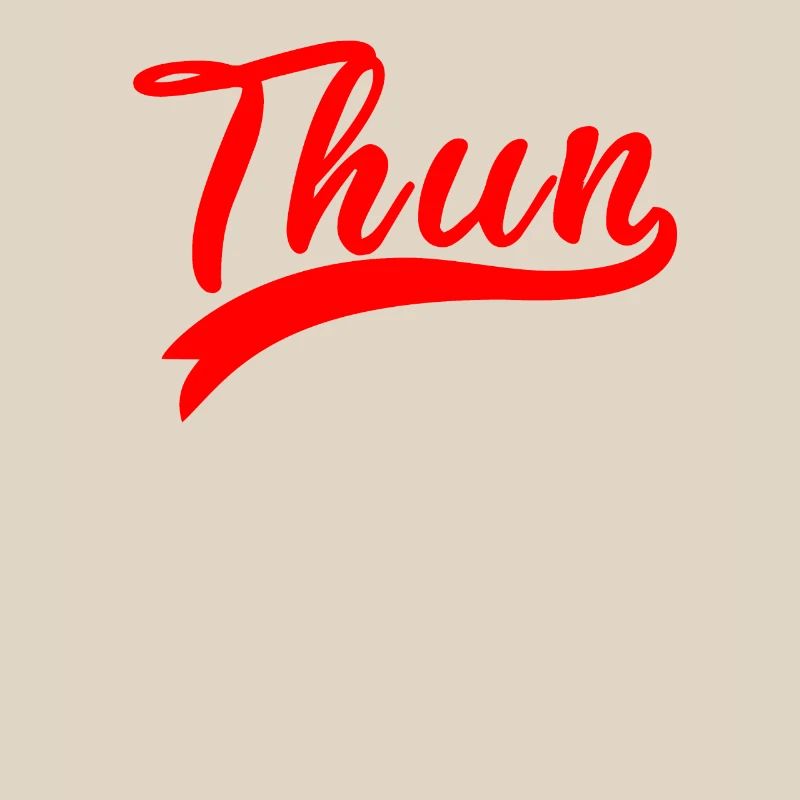 Thun Script Rot Logo