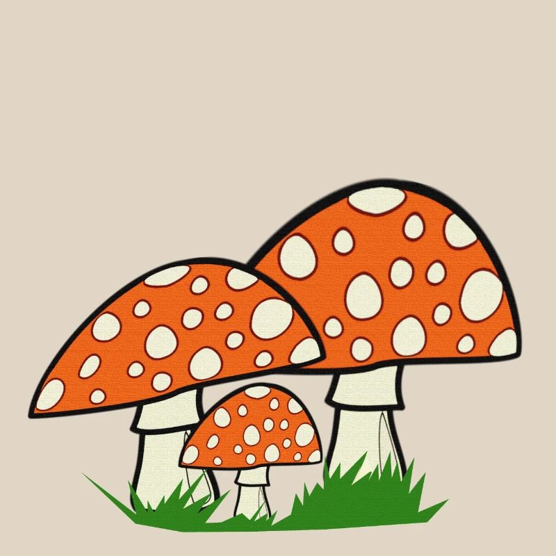nature graphics, toadstools, great forest motifs