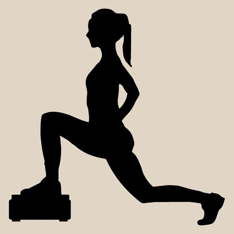 Mädchen oder Dame, die Schritte oder Aerobic macht