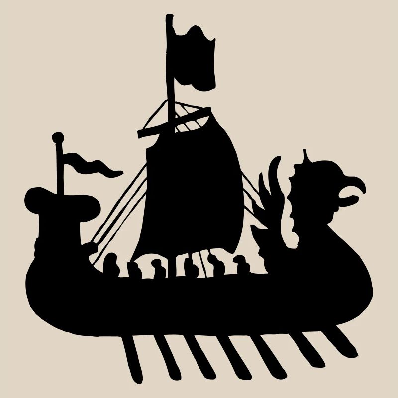 Wikingerboot Schiff Schattenbild