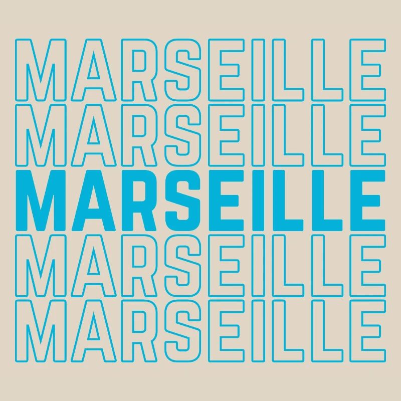 Marseille Outlined Repeat Neon Blue