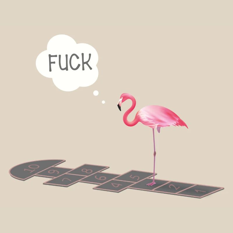 Flamingo mit einem Problem