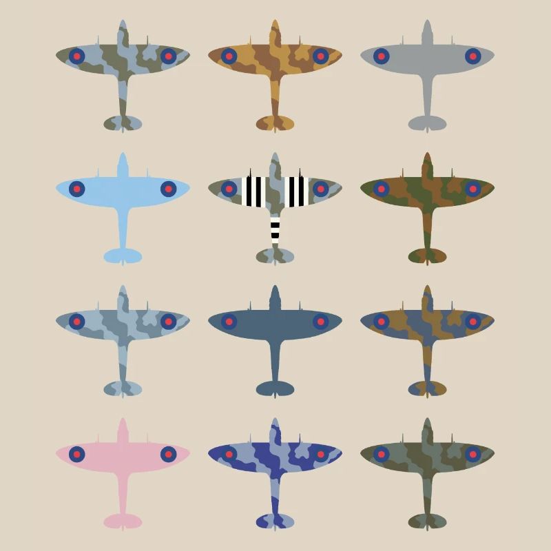 Spitfire fighter plane / camouflage pattern