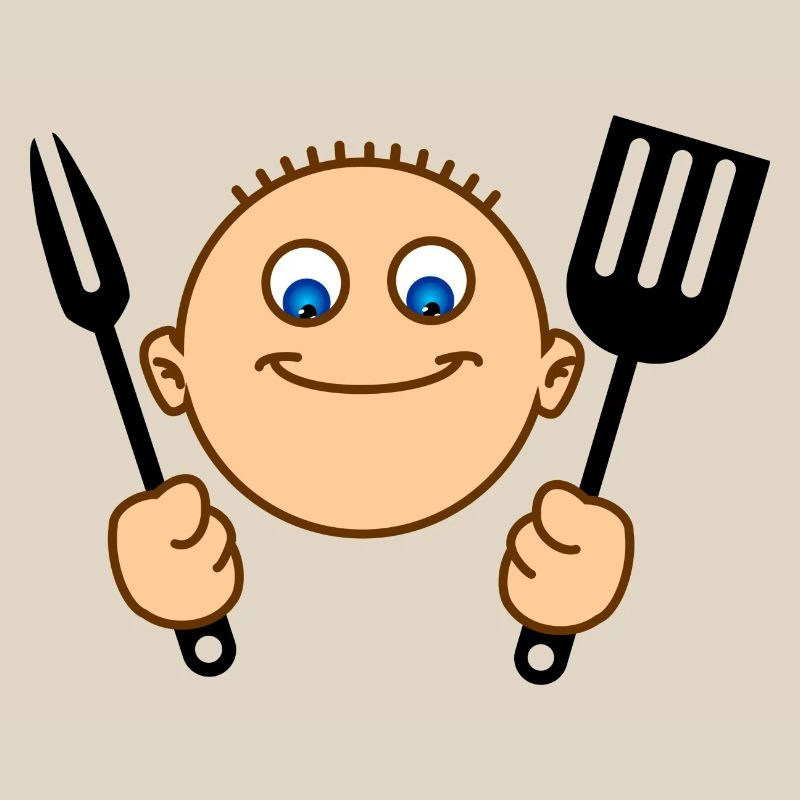 Fröhliche Hilfe in der Küche oder BBQ