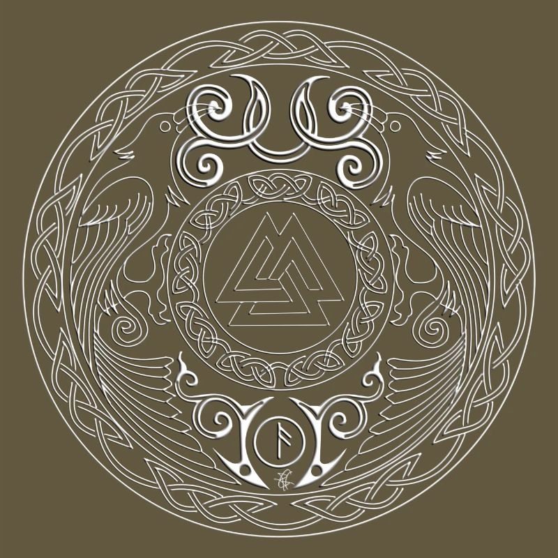 Mandala runique à triade centrale