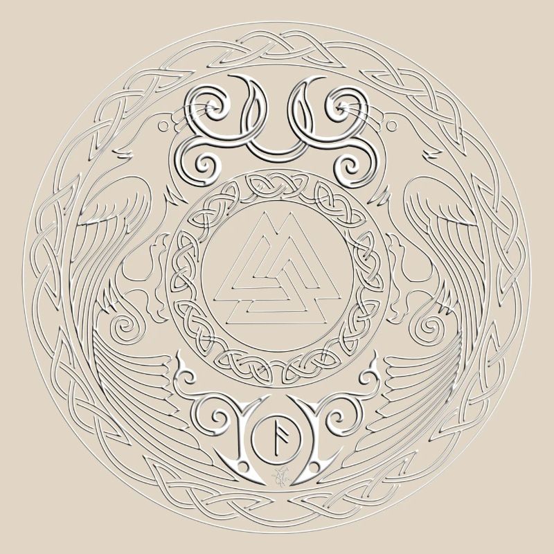 Mandala runique à triade centrale